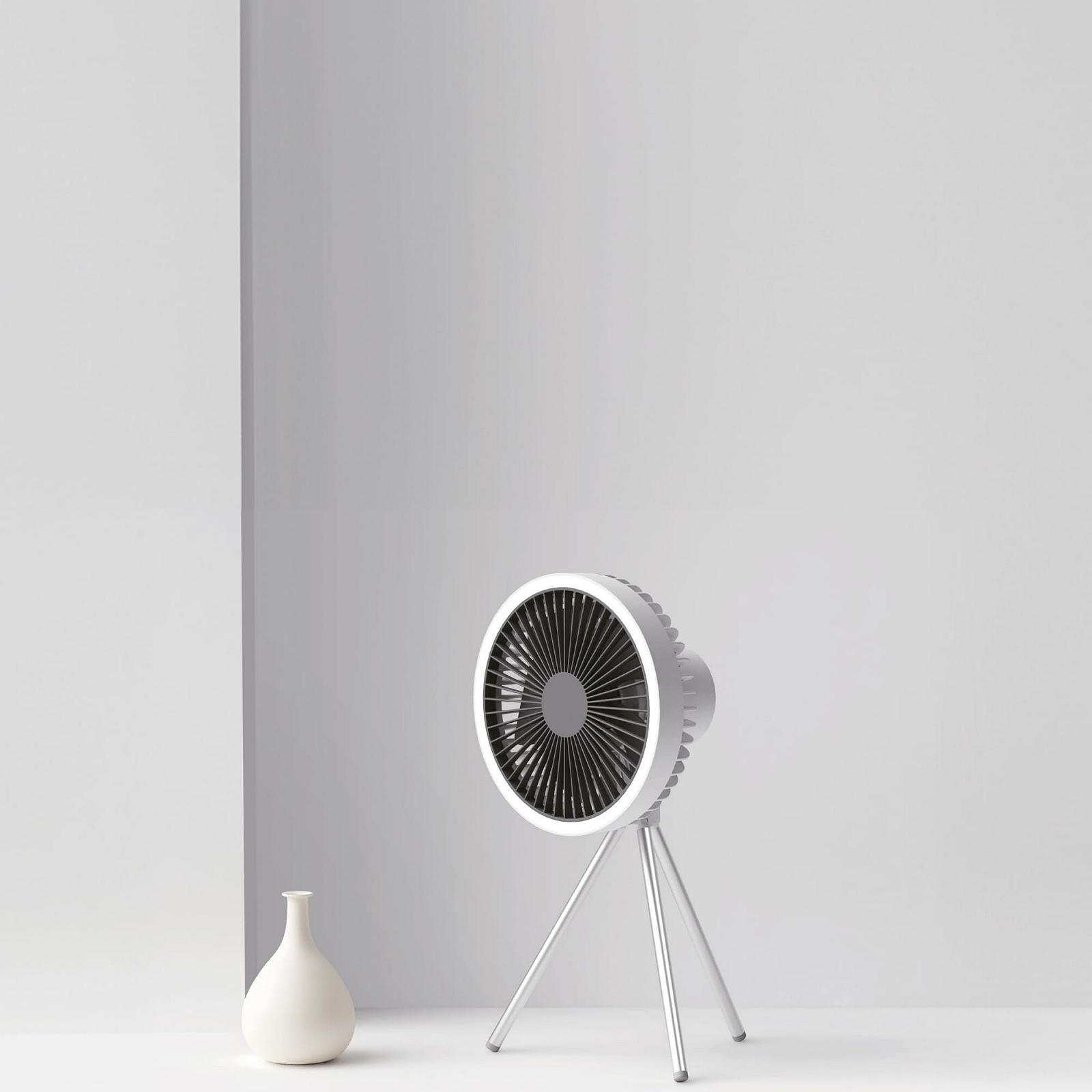 Вентилятор Настольный Wonderlamp портативный, 5.5 Вт, с LED подсветкой, белый, фото №3