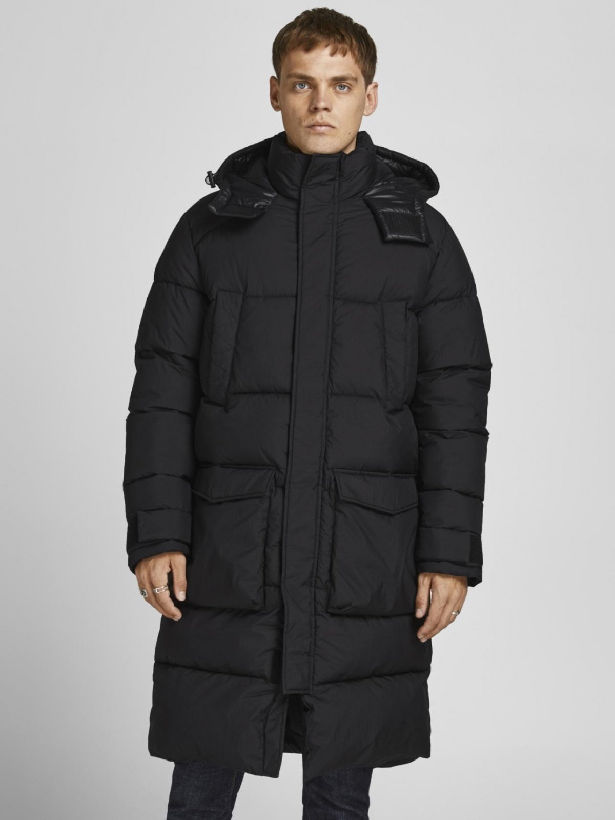 Куртка Jack&Jones LONG PUFFER LN 12192671 Черный L, фото №1