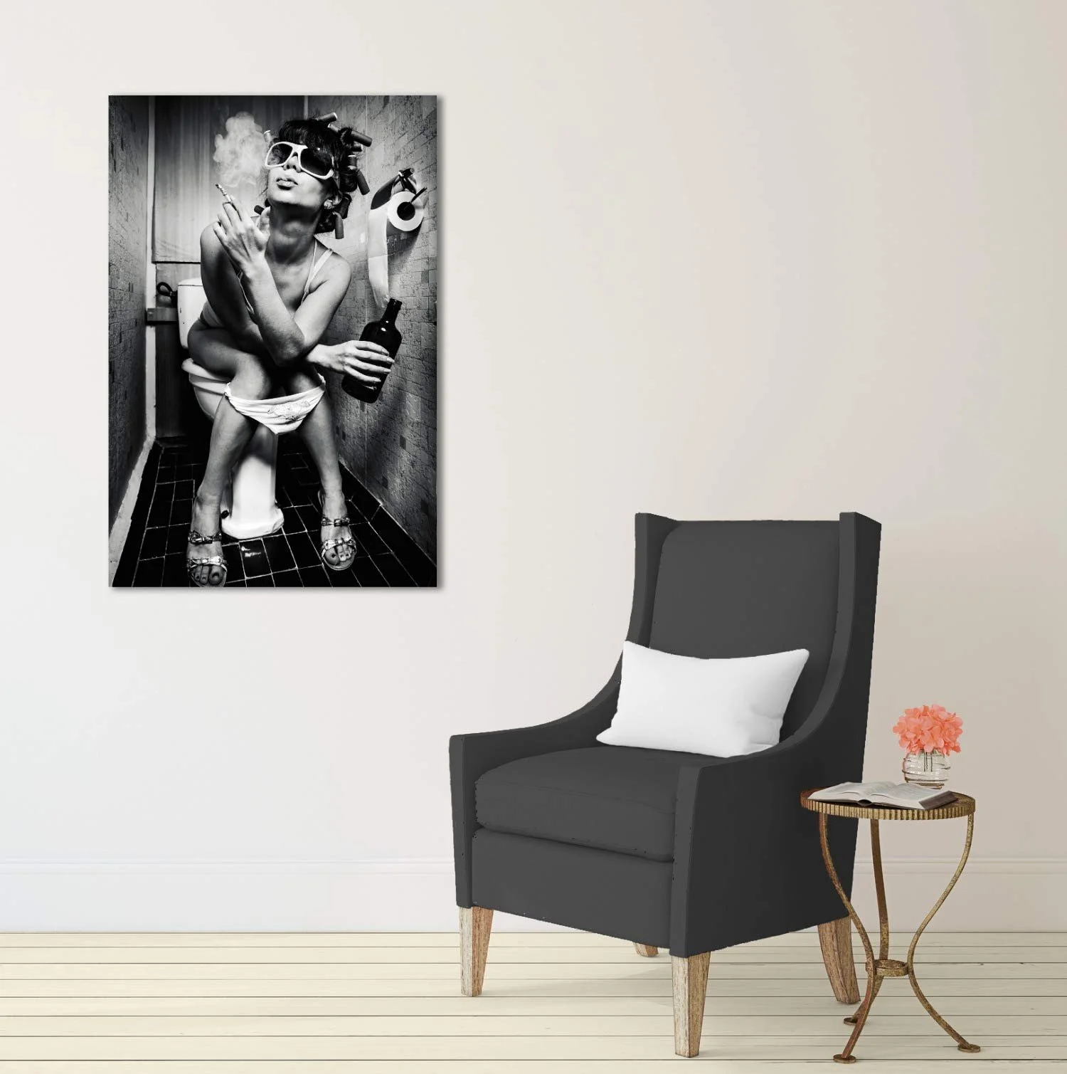 Картина на склі Wallario Сексуальна жінка в туалеті 60 x 90 см 4 мм ESG скло, фото №3 Картина на склі Wallario Сексуальна жінка в туалеті 60 x 90 см 4 мм ESG скло, фото №3