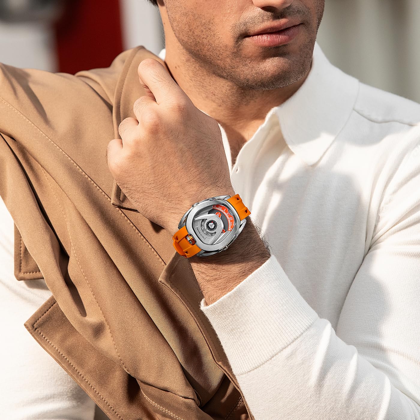 Часы TSAR BOMBA TB8213 Interchangeable Automatic Мужские Японский механизм Сапфировое стекло Водостойкость 100 м, фото №6