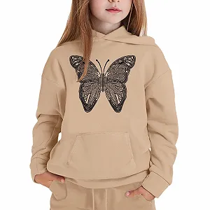 Пуловер Девичий Толстовка с капюшоном Детская С принтом С длинными рукавами С карманом synthetic.ua - Фото 1