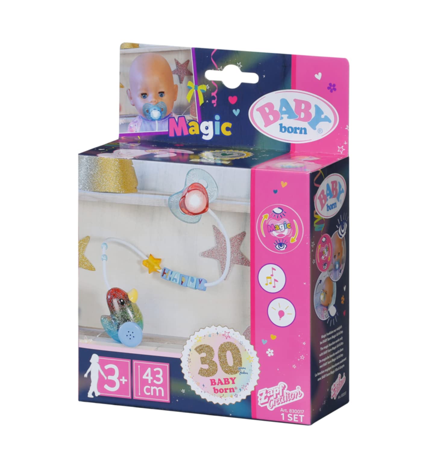 Кукла BABY born Magic Соска и Цепочка для Соски Дополнение к Игре с Куколкой для кукол 43 см 832486 Zapf Creation, фото №10 Кукла BABY born Magic Соска и Цепочка для Соски Дополнение к Игре с Куколкой для кукол 43 см 832486 Zapf Creation, фото №10