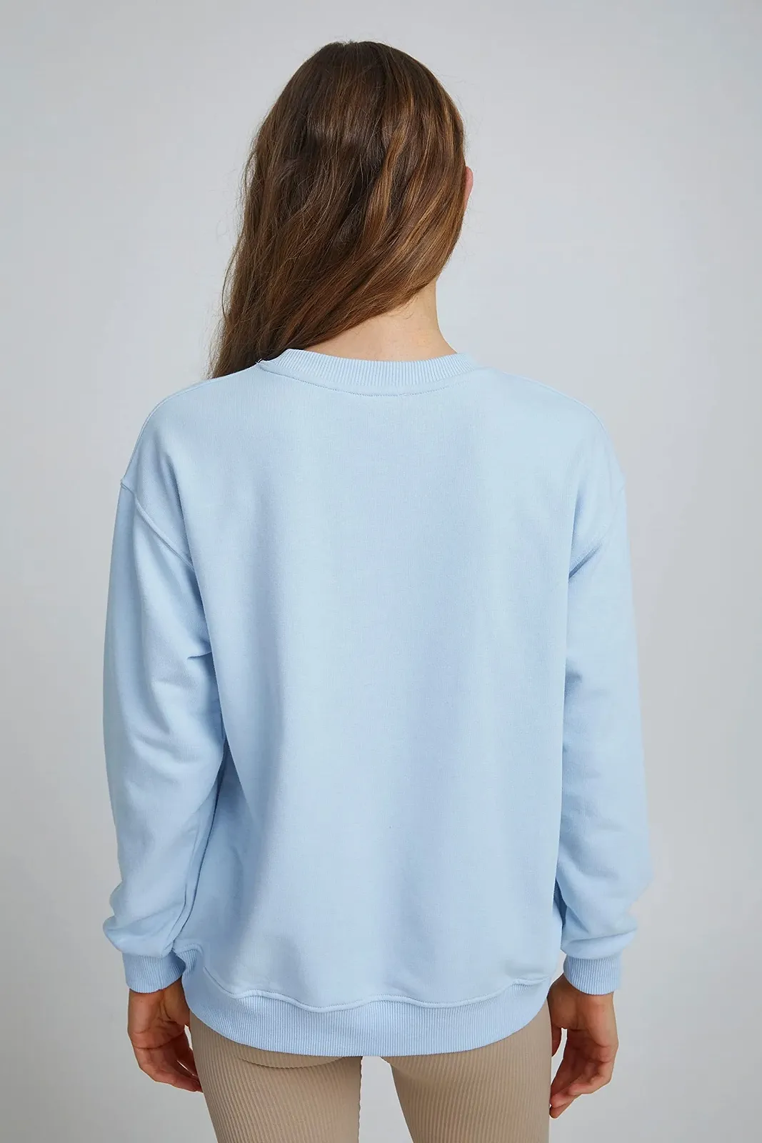 Женский свитшот THEJOGGCONCEPT JCSAFINE Пуловер Свитер Круглый вырез O-образный вырез с логотипом спереди, фото №4