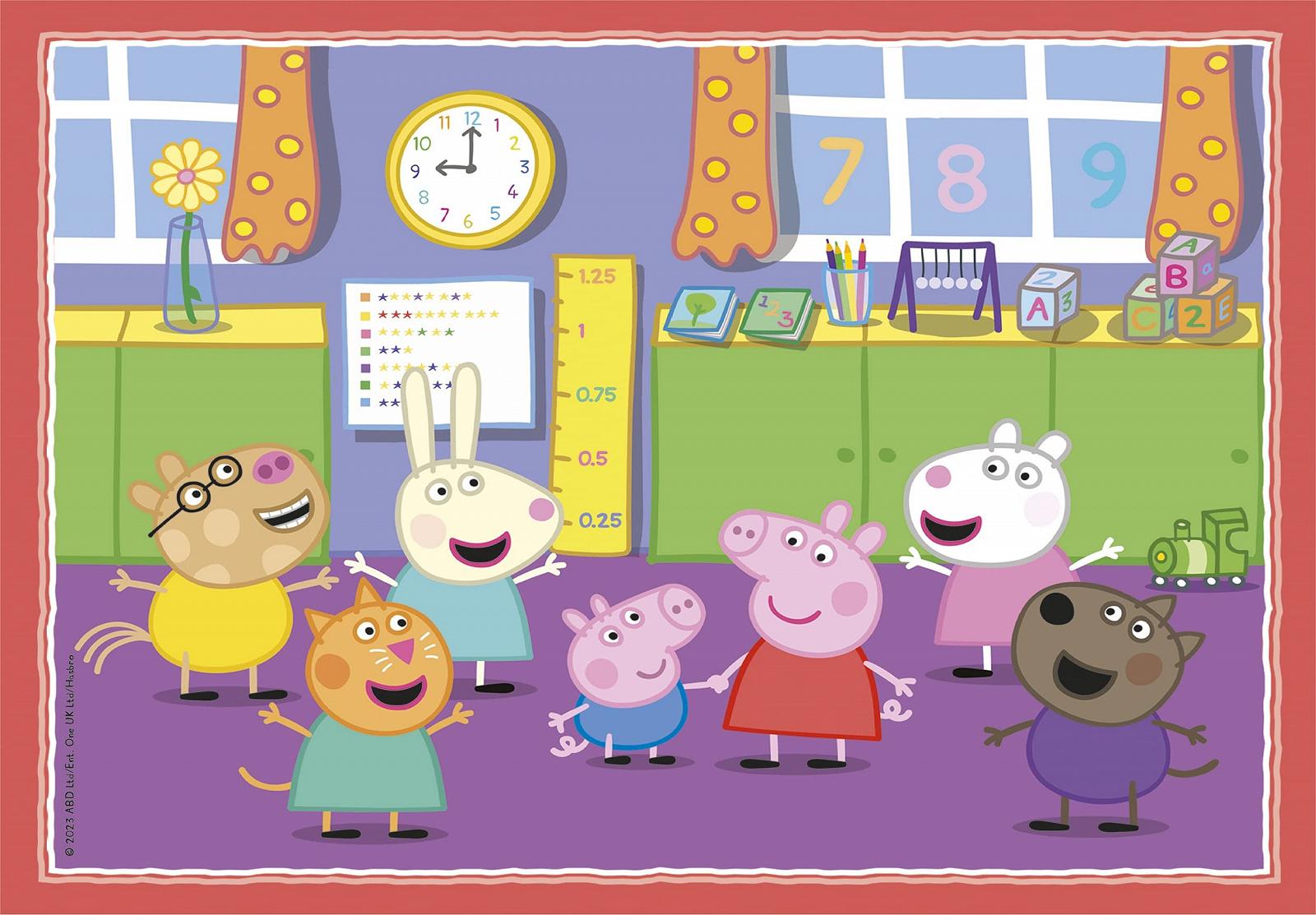 Пазл Clementoni Supercolor Puzzle 21516 Peppa Pig 4 в 1 12, 16, 20, 24 елементи від 3 років, фото №6