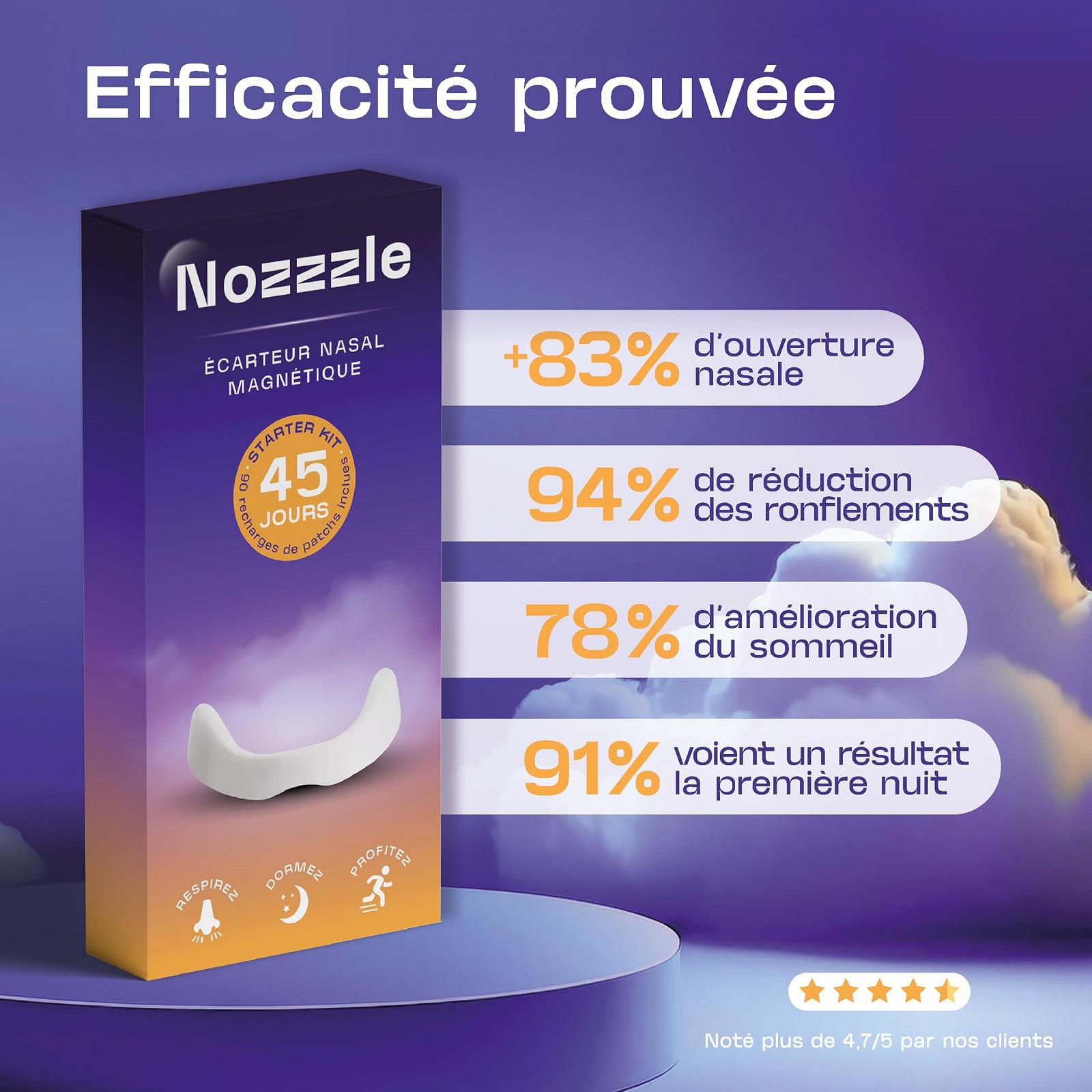 Магнітний розпірний пристрій для носа проти хропіння + 90 носових пластирів, фото №6