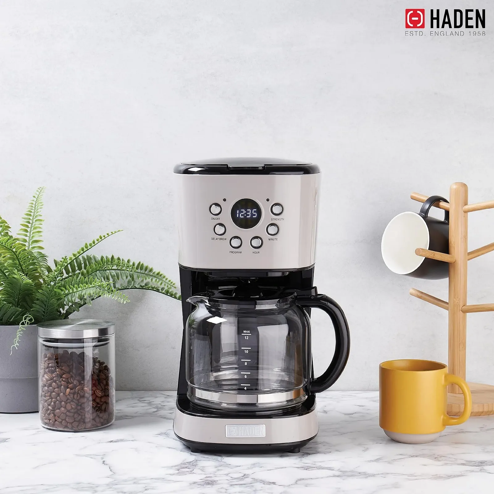 Капельная кофеварка HADEN Dorset Putty 1,8 л бежевая, фото №4