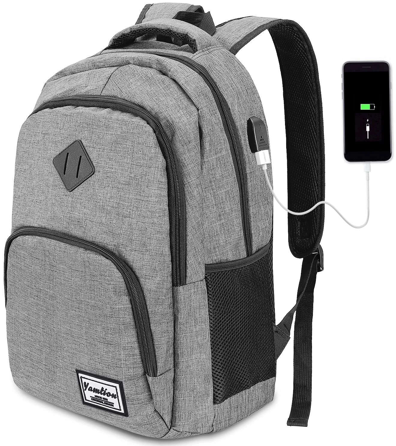 Рюкзак для ноутбука YAMTION GJB6 15.6 дюйма 35 л Водонепроникний з USB Сірий, фото №1 Рюкзак для ноутбука YAMTION GJB6 15.6 дюйма 35 л Водонепроникний з USB Сірий, фото №1