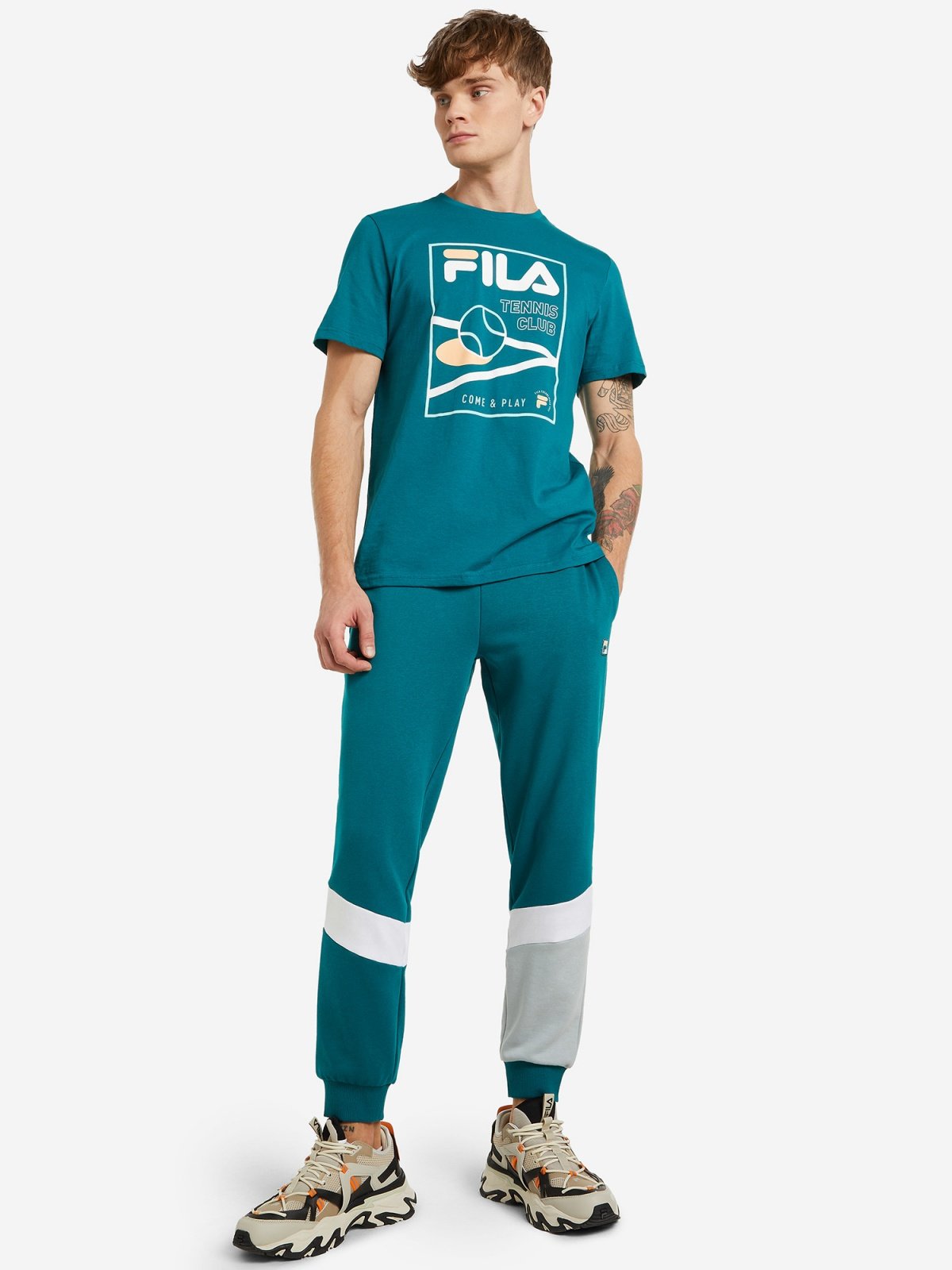 Футболка 123288FLA-74 Fila Зелений 2XL, фото №4