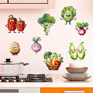 Наклейка на стіну SUPERDANT Cartoon Vegetables Вінілова Самоклеюча - Фото 1