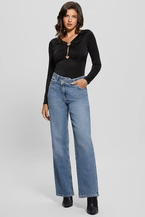 Жіночий топ Guess Jeans, Чорний, S, фото №3