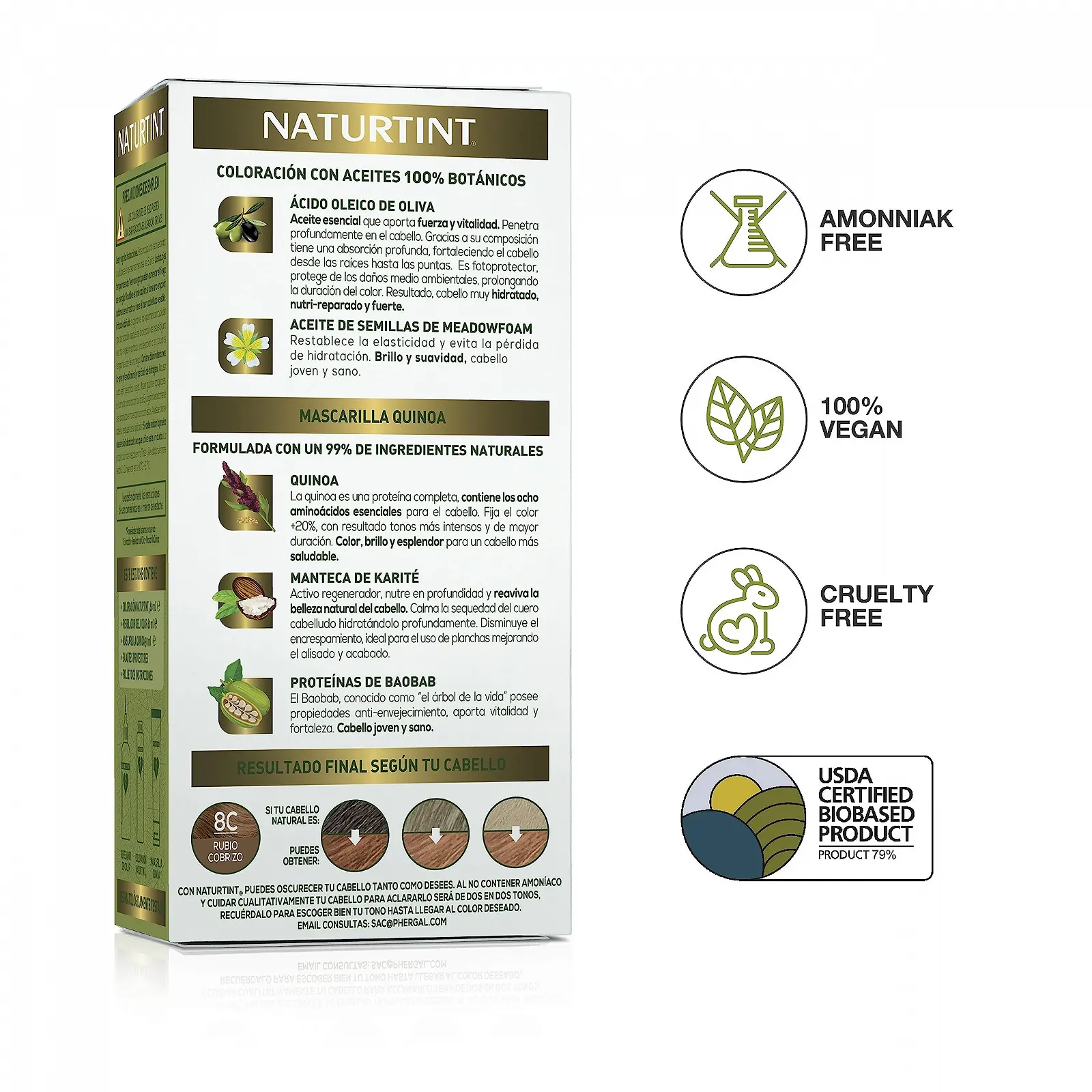 Краска для волос Naturtint Без аммиака с высоким процентом натуральных ингредиентов 170 мл (x3), фото №5 Краска для волос Naturtint Без аммиака с высоким процентом натуральных ингредиентов 170 мл (x3), фото №5