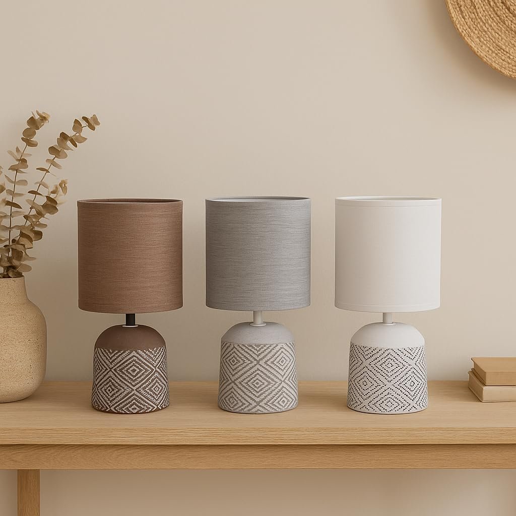 Настільна лампа Luxus Vienna H 30 x Діаметр 15 E14 Кераміка Сірий, фото №5