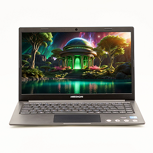 Ноутбук Medion Akoya E4251 14" RAM 4 ГБ SSD 128 ГБ + eMMC 64 ГБ FullHD IPS Ультрабук Металл Б/У Win10 - Фото 1