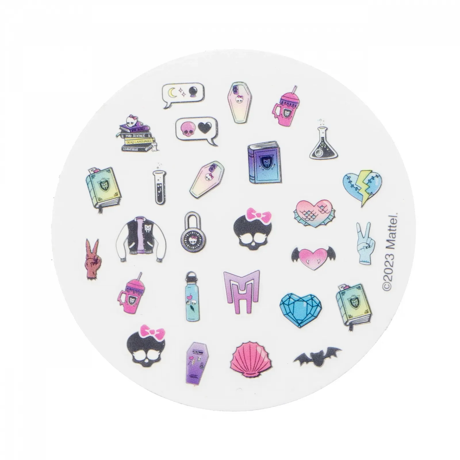 Набор для маникюра Nice Group Monster High 3 лака для ногтей и наклейки, фото №4
