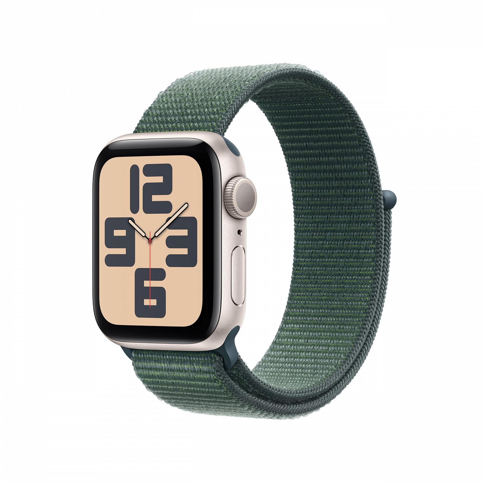 Смарт-годинник Apple SE (2nd Generation) 40 мм, алюмінієвий корпус, Polar Star, Sport Loop, Sea Green, фото №1