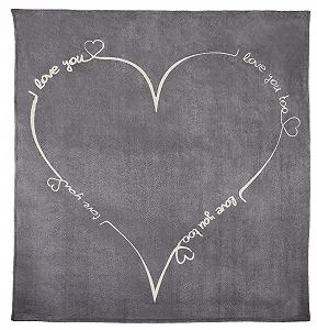 Плед Пухнастий Love You Сірий Світиться у Темряві Плюшевий synthetic.ua - Фото 1