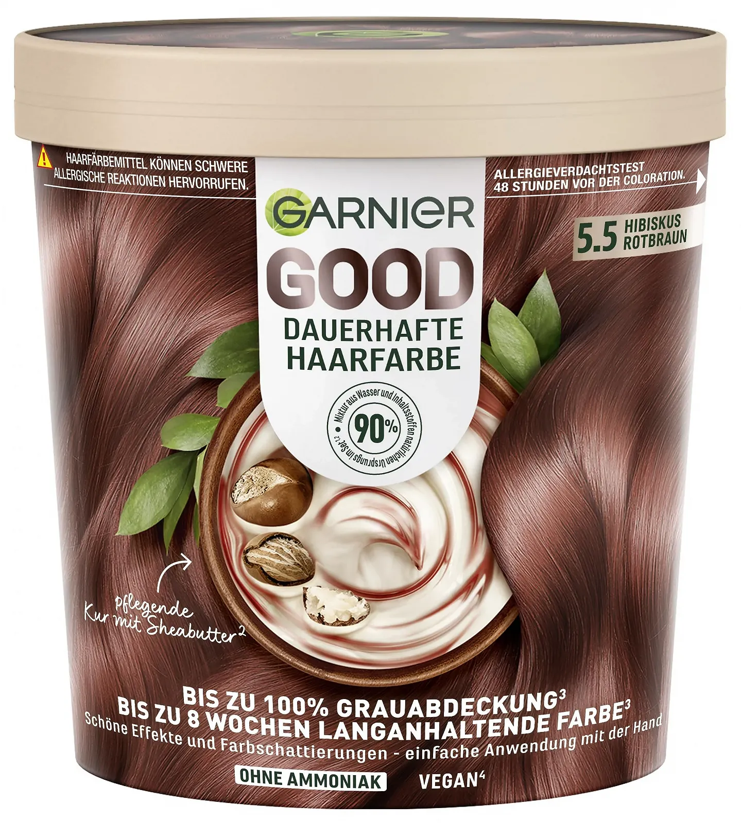 Стійка фарба для волосся Garnier Good 5.5 Червоно-коричневий гібіскус, фото №1