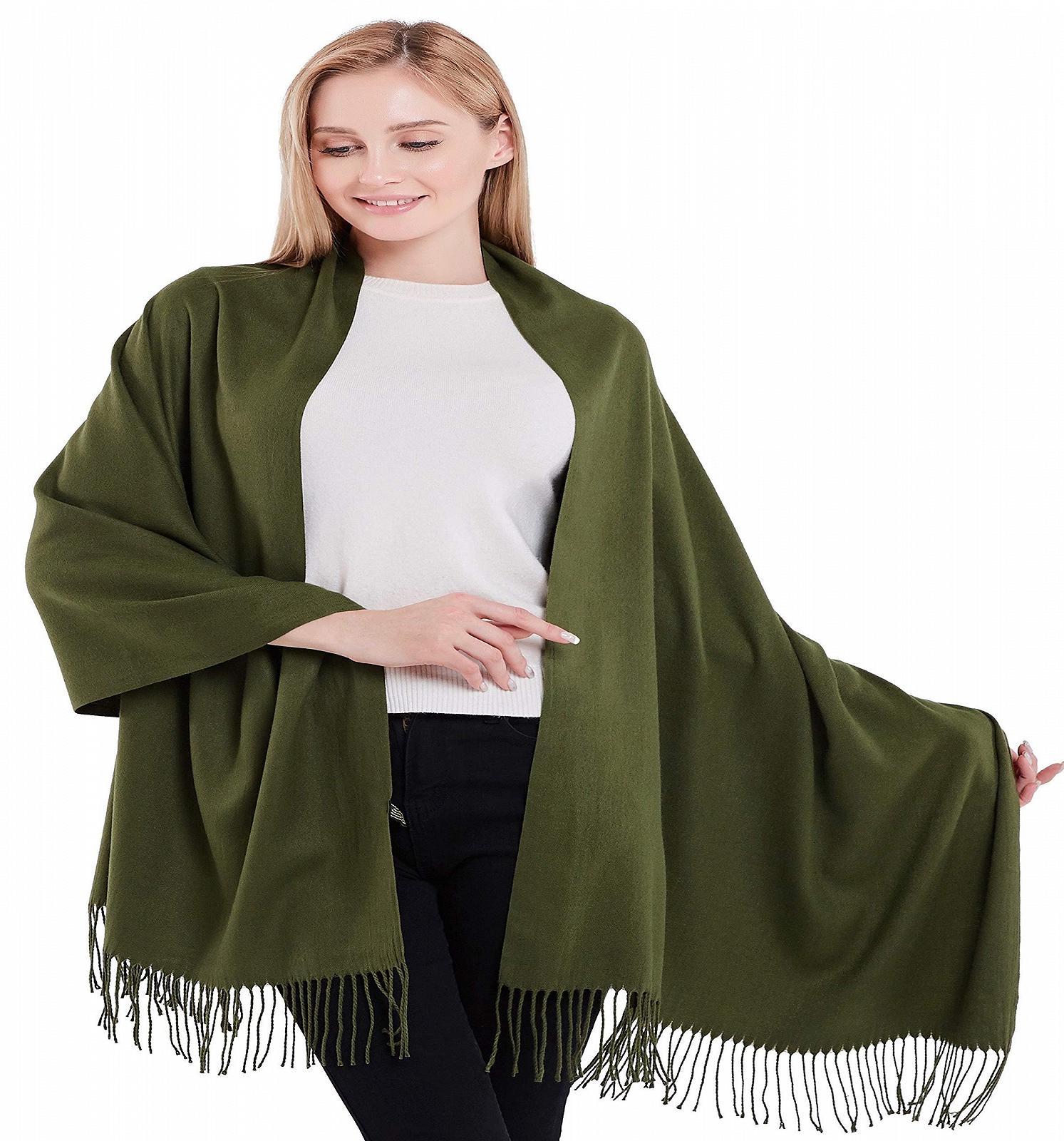 Пашмина CJ Apparel Женская Плотная Смесь Хлопка Шарф, фото №5