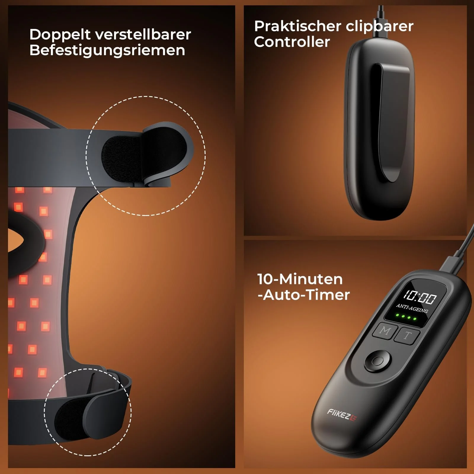 LED Маска для обличчя для антивікового догляду, проти акне, зморшок, світлотерапія для дому, фото №7