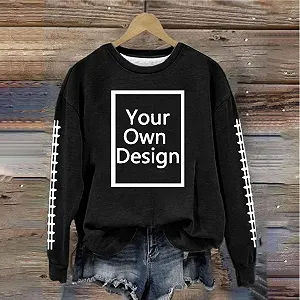 Свитшот tsaChick Женский осенний Хэллоуин Костюм Бейсбольный принт Круглый вырез Длинный рукав Пуловер Индивидуальный принт Базовая рубашка synthetic.ua - Фото 1