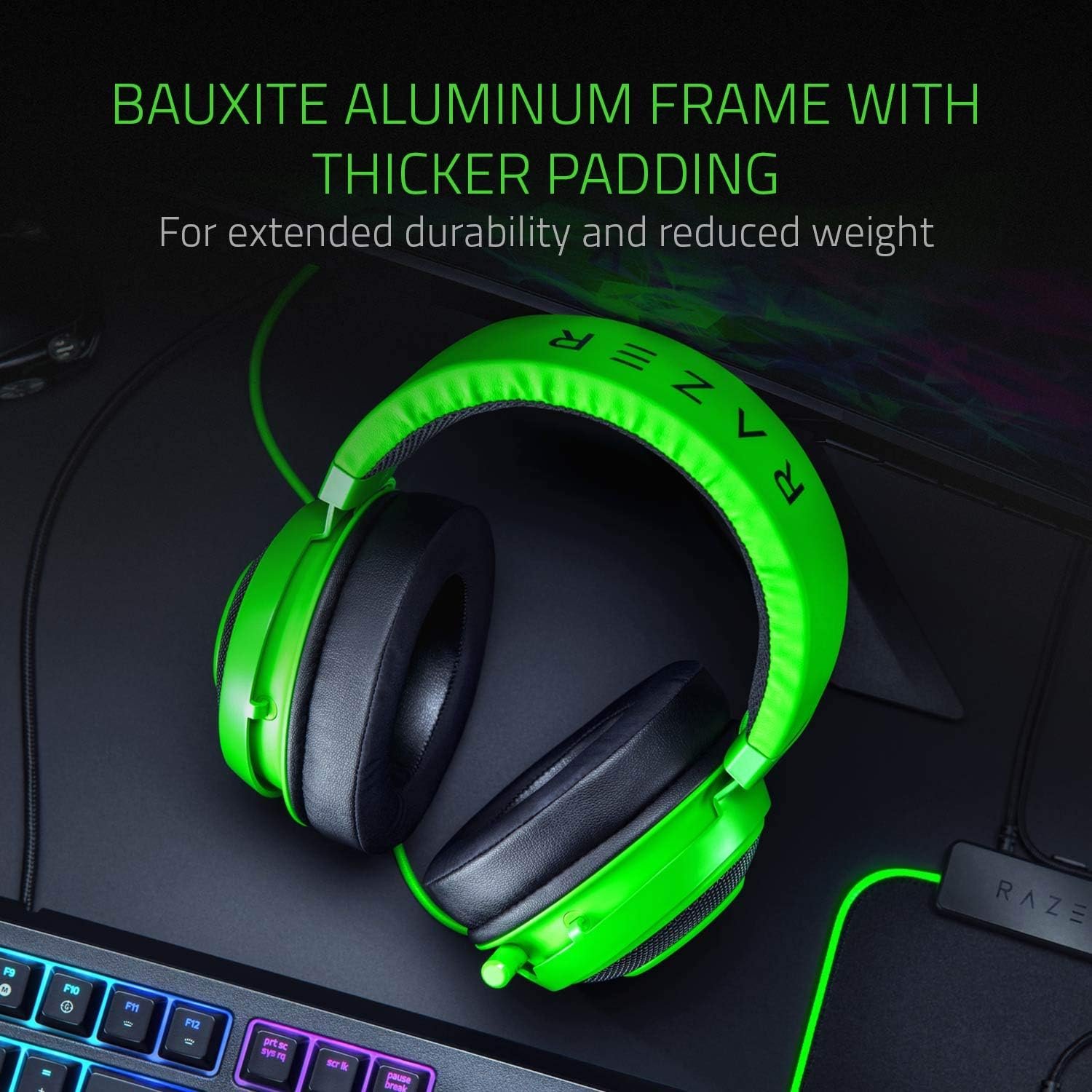 Геймерські дротові навушники Razer Kraken Multi-Platform / Green-Black (RZ04-02830200-R3M1), фото №7