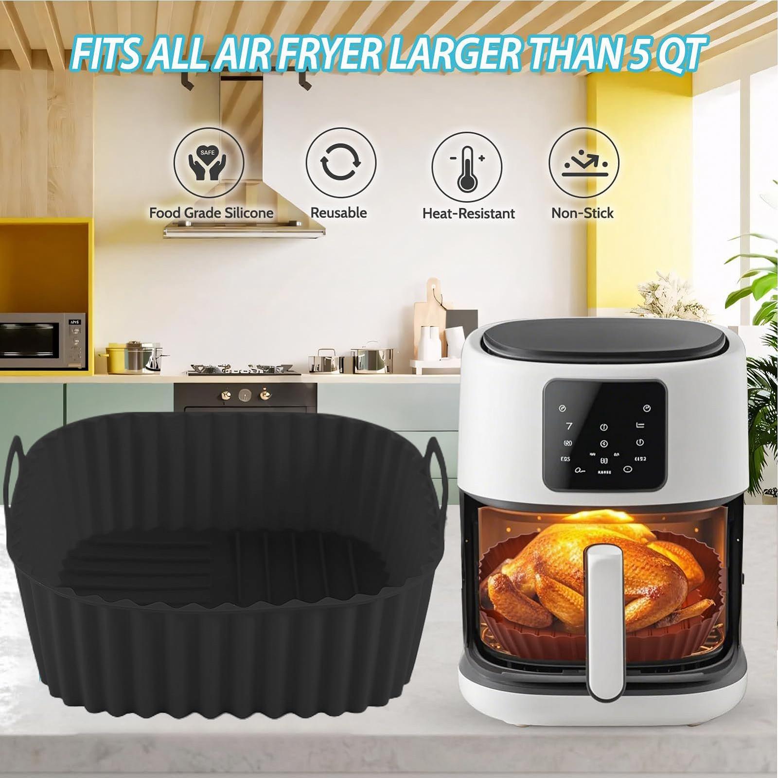 Силіконова форма для мультипечі Square Air Fryer Liner квадратна антипригарна складана, фото №5