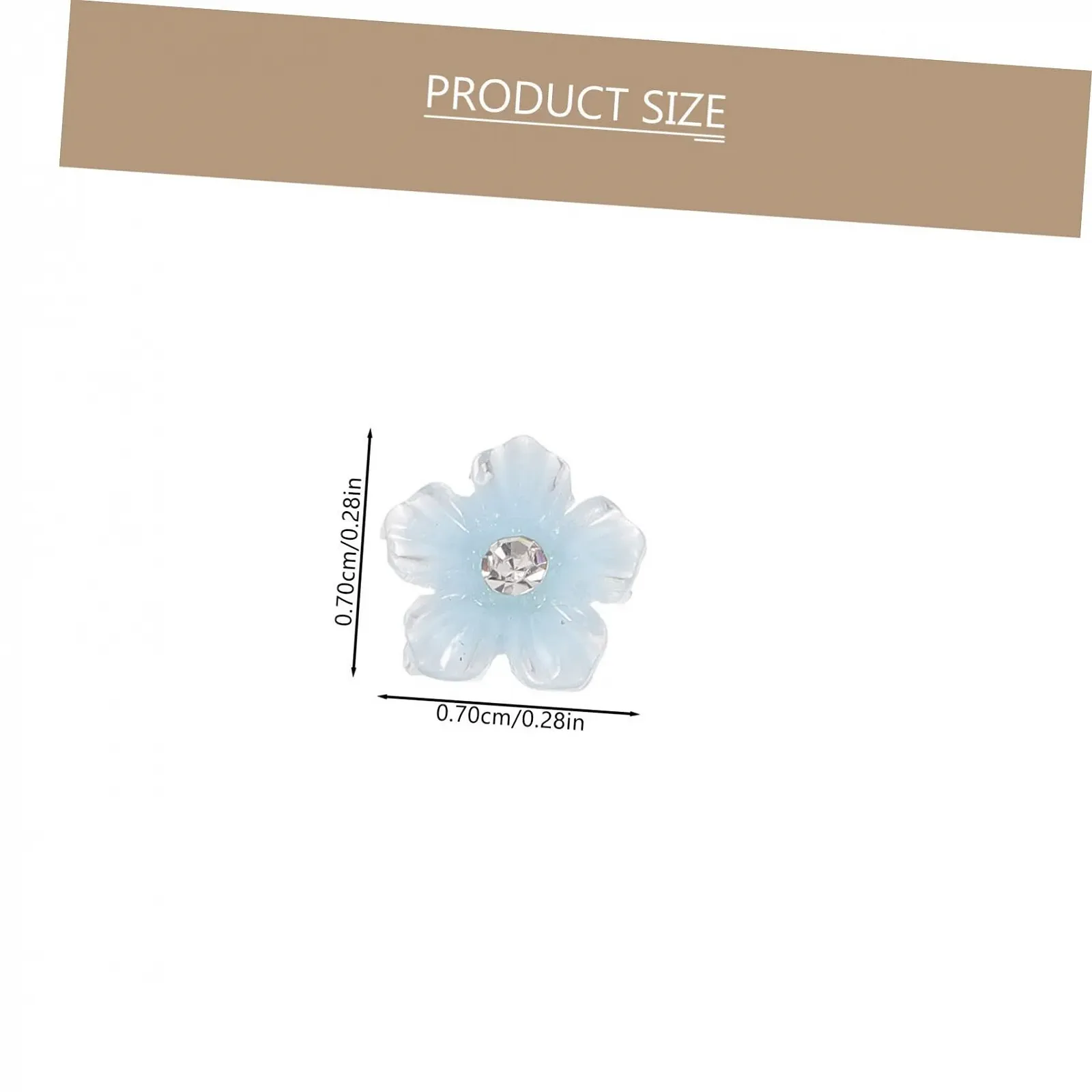 Прикраса для манікюру Квіти minkissy. Різнокольорові стрази, фото №2