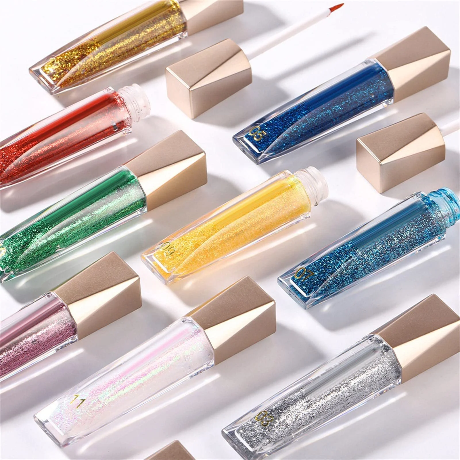 Тени для век Жидкие Блестки Металлические, фото №7 Тени для век Жидкие Блестки Металлические, фото №7