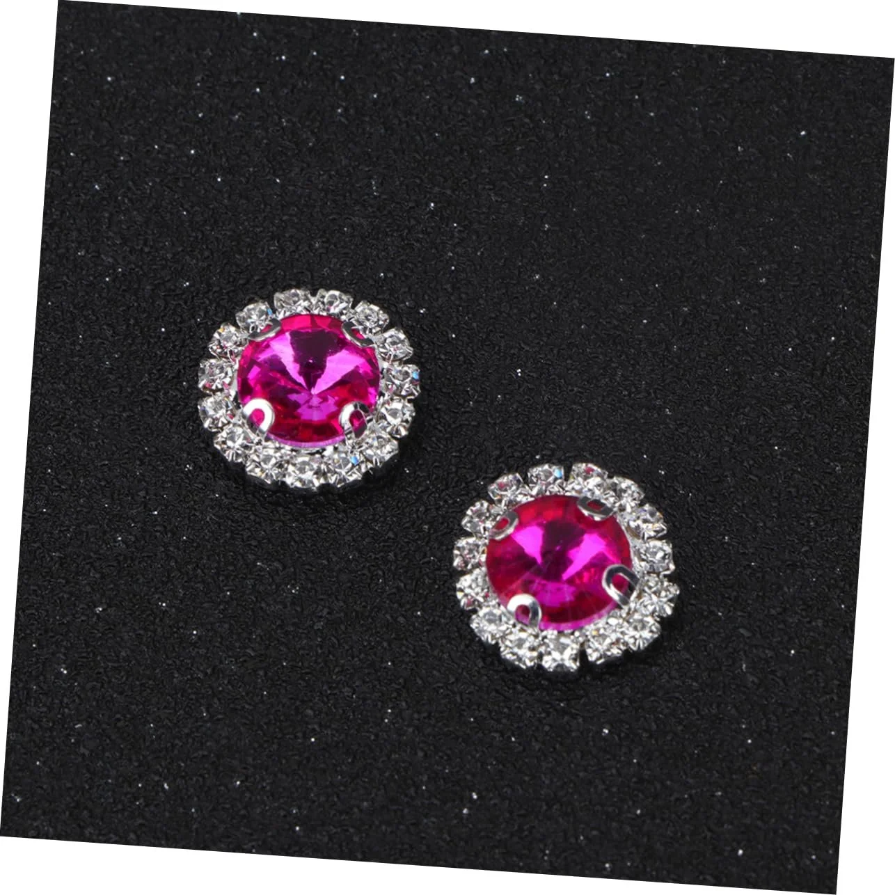 Стразы PLAFOPE, круглые плоские, 20 шт., розовые, фото №2