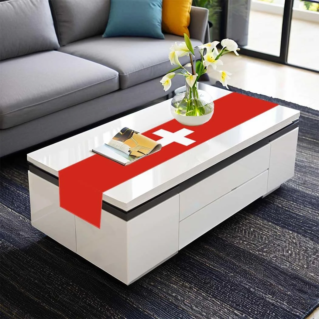 Скатертина-доріжка Switzerland Swiss Flag 150D 30 x 180 см, фото №4 Скатертина-доріжка Switzerland Swiss Flag 150D 30 x 180 см, фото №4