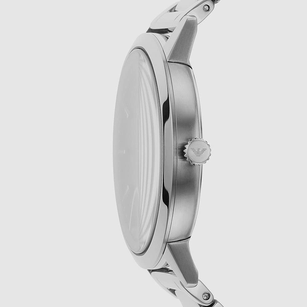 Чоловічий годинник Emporio Armani Three Hands, корпус з нержавіючої сталі, розмір корпусу 43 мм, синій, Dress, фото №12