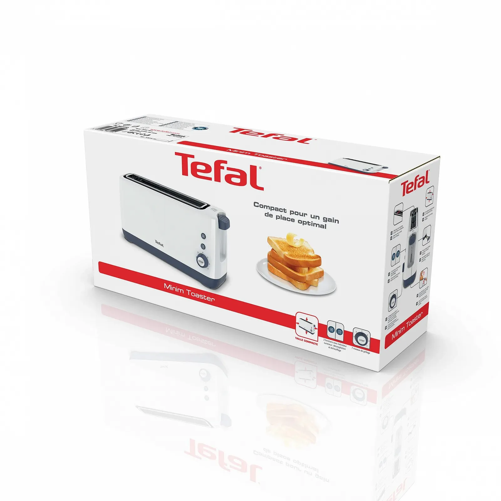Тостер TEFAL Minim TL302110 Компактний з одним слотом Білий, фото №7