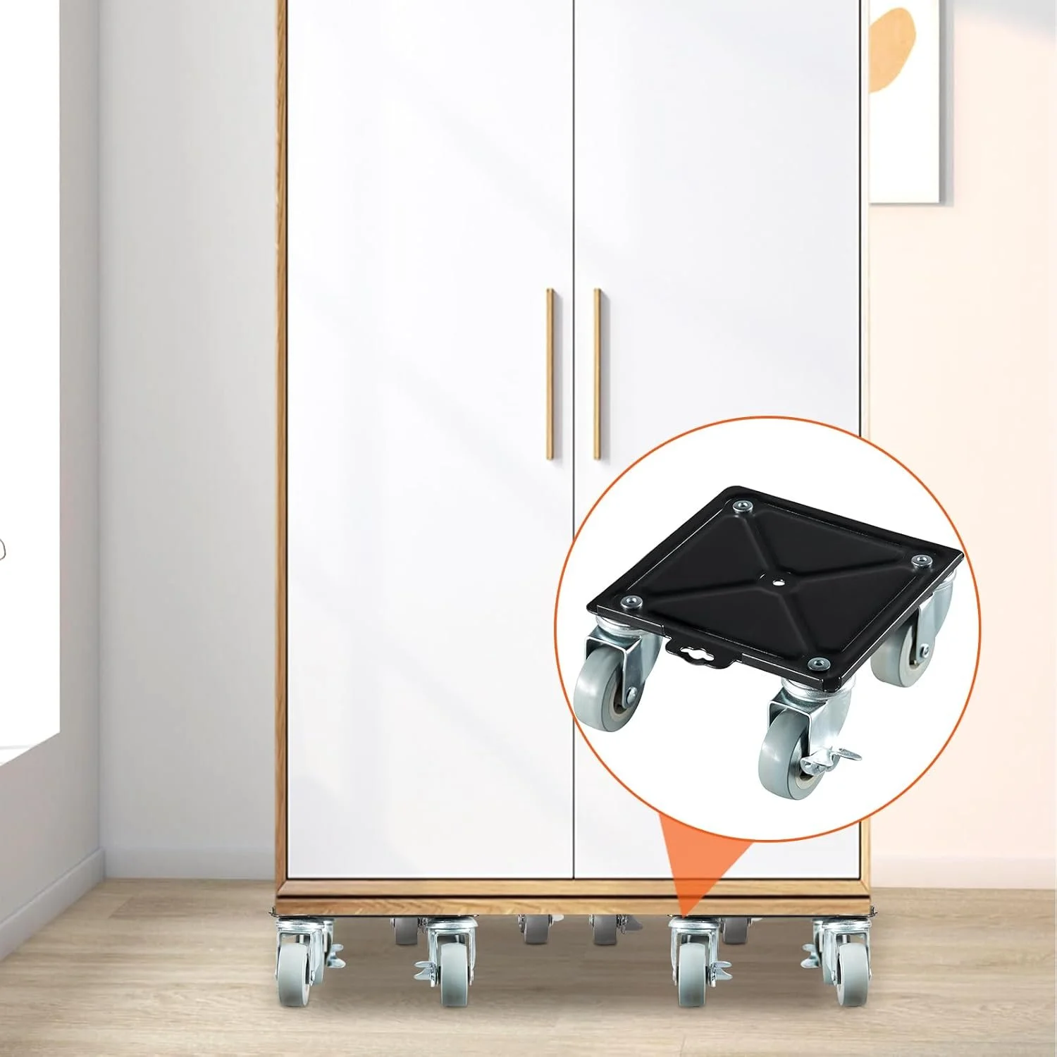 Комплект для переміщення меблів VEVOR JYF-450 / 4 шт + важіль / до 450 кг / Black, фото №10 Комплект для переміщення меблів VEVOR JYF-450 / 4 шт + важіль / до 450 кг / Black, фото №10