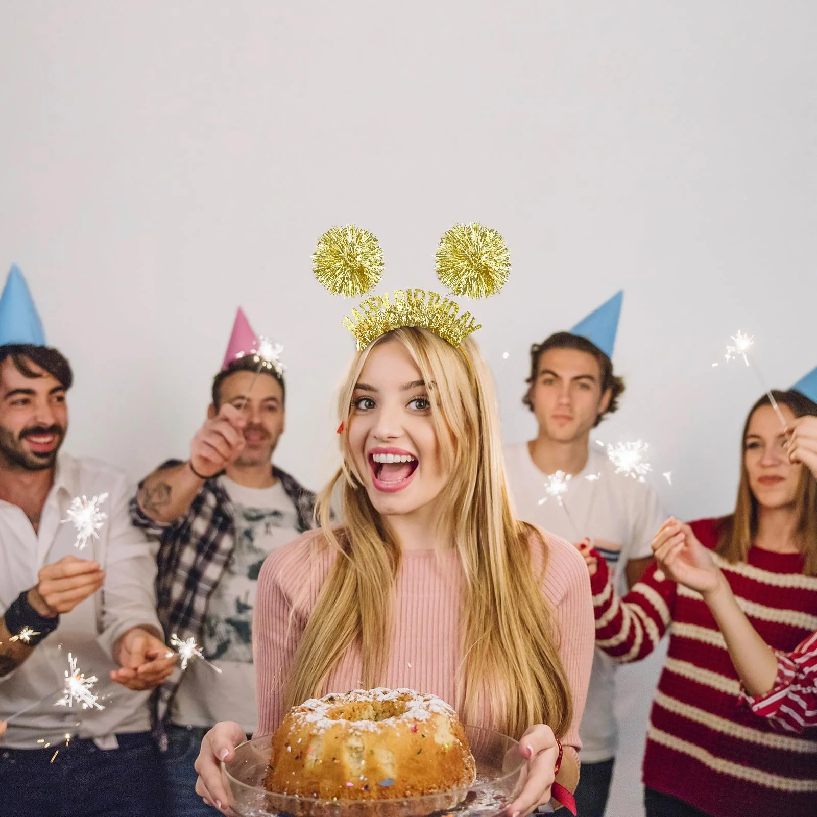 Обруч З Днем народження Golden "Happy Birthday", фото №4