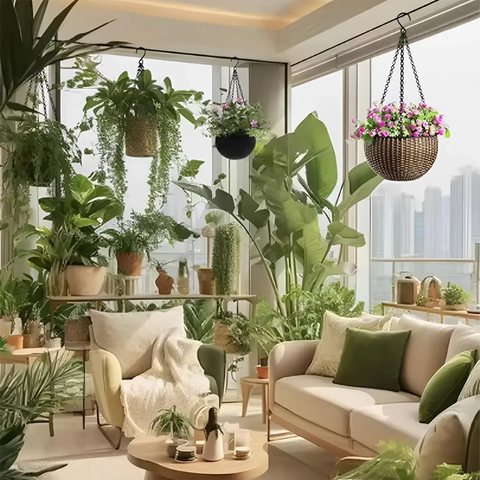 Цепи для подвесных корзин металлические 40 см 8 шт., фото №5