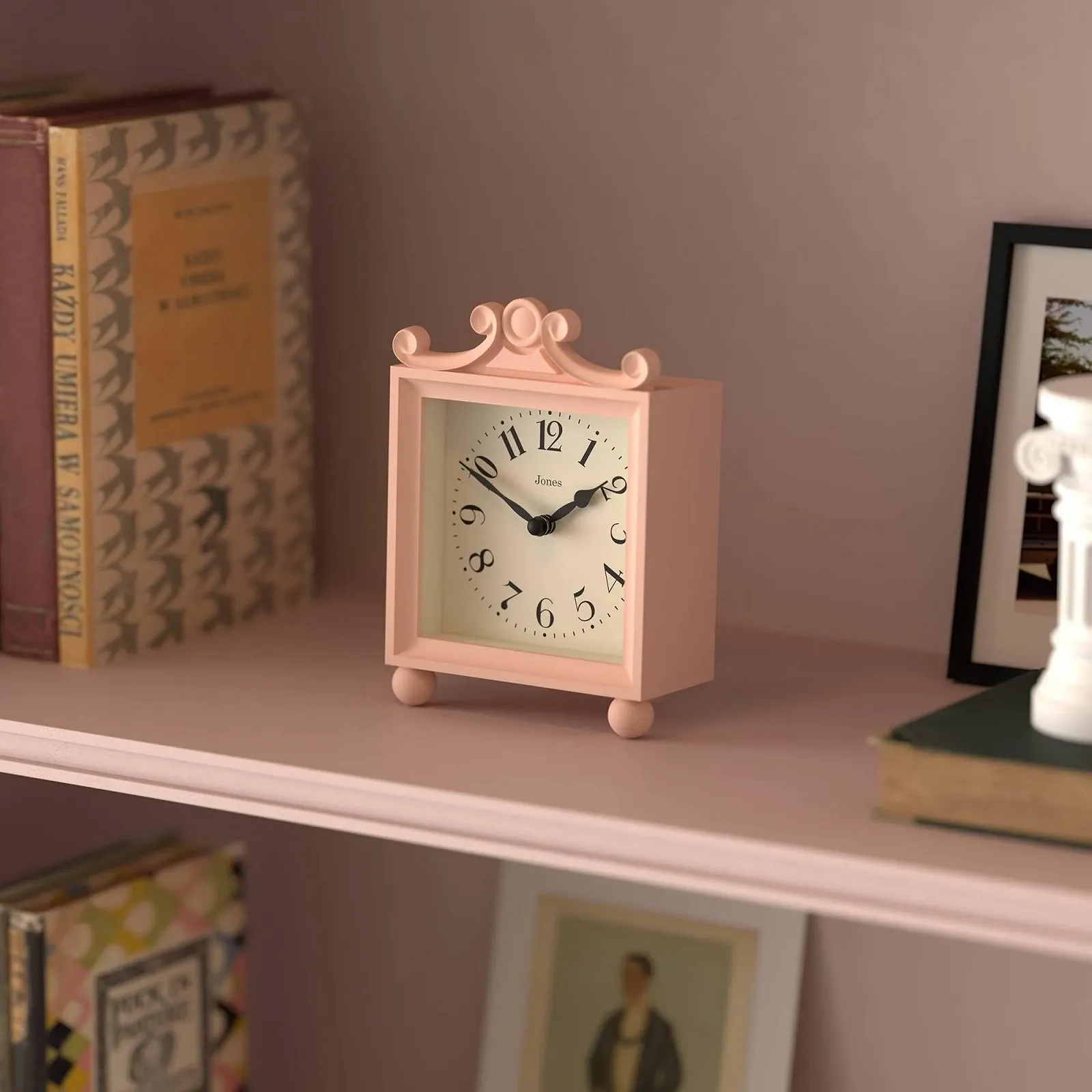 Настольные часы JONES CLOCKS Parlour Mantel Clock, розовый, фото №5 Настольные часы JONES CLOCKS Parlour Mantel Clock, розовый, фото №5