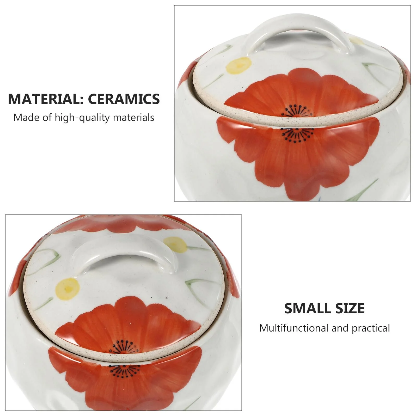 Горшок для запекания с крышкой Керамический Толстостенный Белый универсальный, фото №9