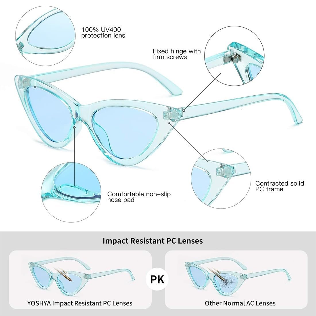 Солнцезащитные очки KOQAIIZ Женские Набор 5 шт Винтажные Разноцветные, фото №5