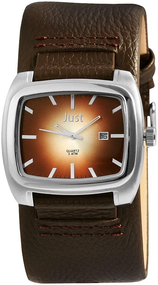 Часы Excellanc Fashionable 9JU20085003 мужские с браслетом, коричневые, аналоговые, с датой, натуральная кожа, 3ATM, кварцевые, ремешок, фото №1