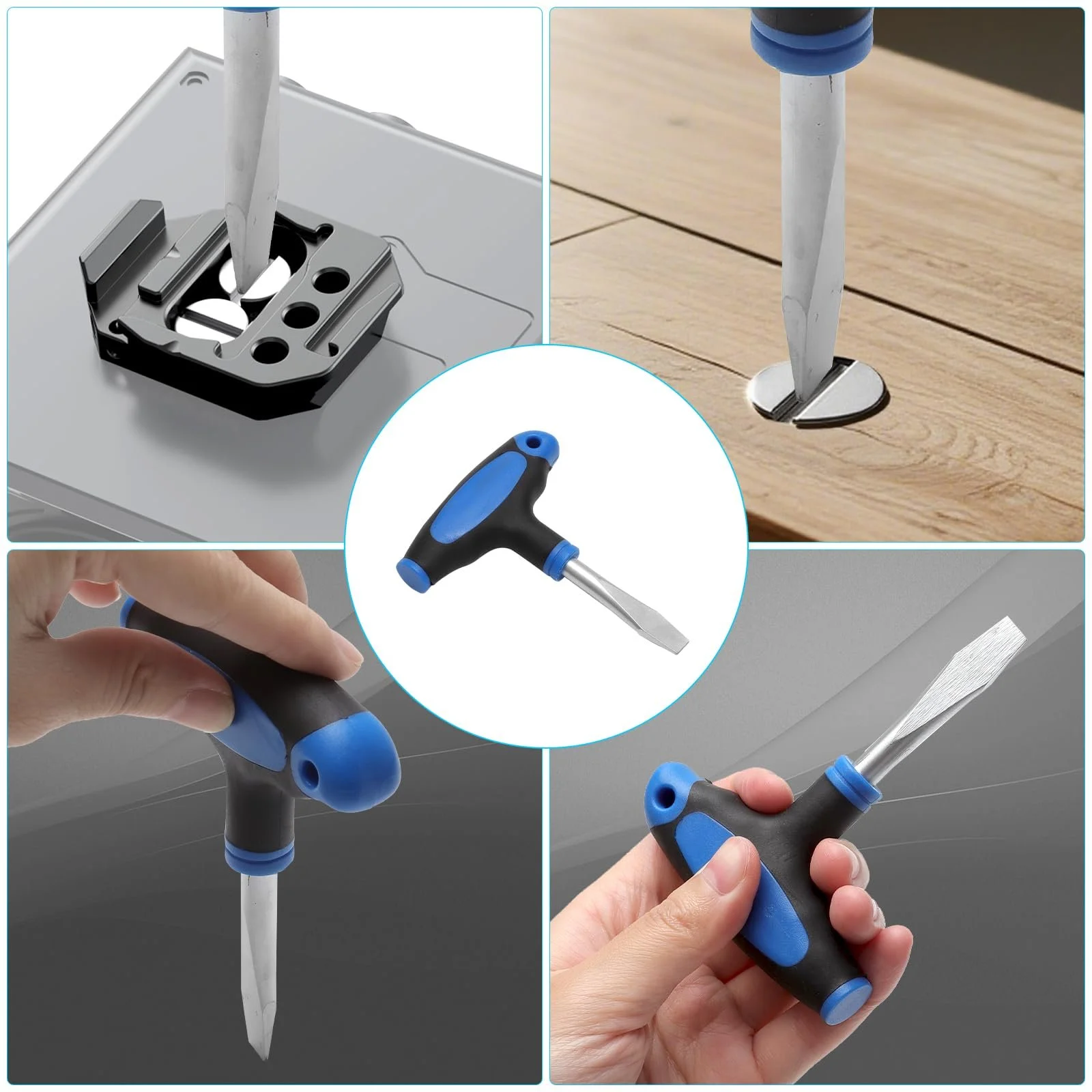 Шліцьова викрутка Свічковий ключ T-Handle Flat Head Ergonomic Handle, фото №5