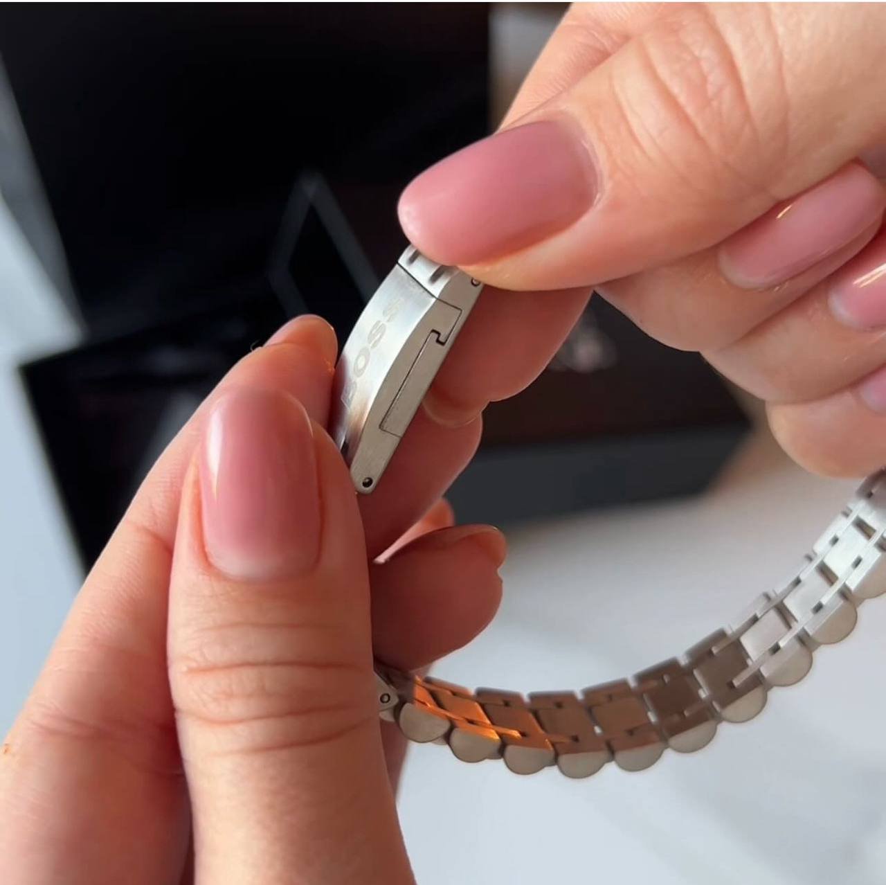 Чоловічий браслет на руку сталевий срібного кольору в подарунковій упаковці, фото №9