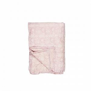 Покривало IB Laursen Cathy Рожева Мальва з Білими Квітами 130 x 170 см - Фото 1