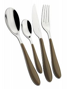 Набор столовых приборов Bugatti Gioia ggta-023, 24 предмета, нержавеющая сталь, табак, 22 x 8 x 30 см - Фото 1