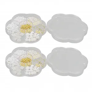 Набор для 3D украшения ногтей, 2 коробки, цветы, жемчуг, стразы золото/серебро для DIY украшения чехлов для телефонов - Фото 1