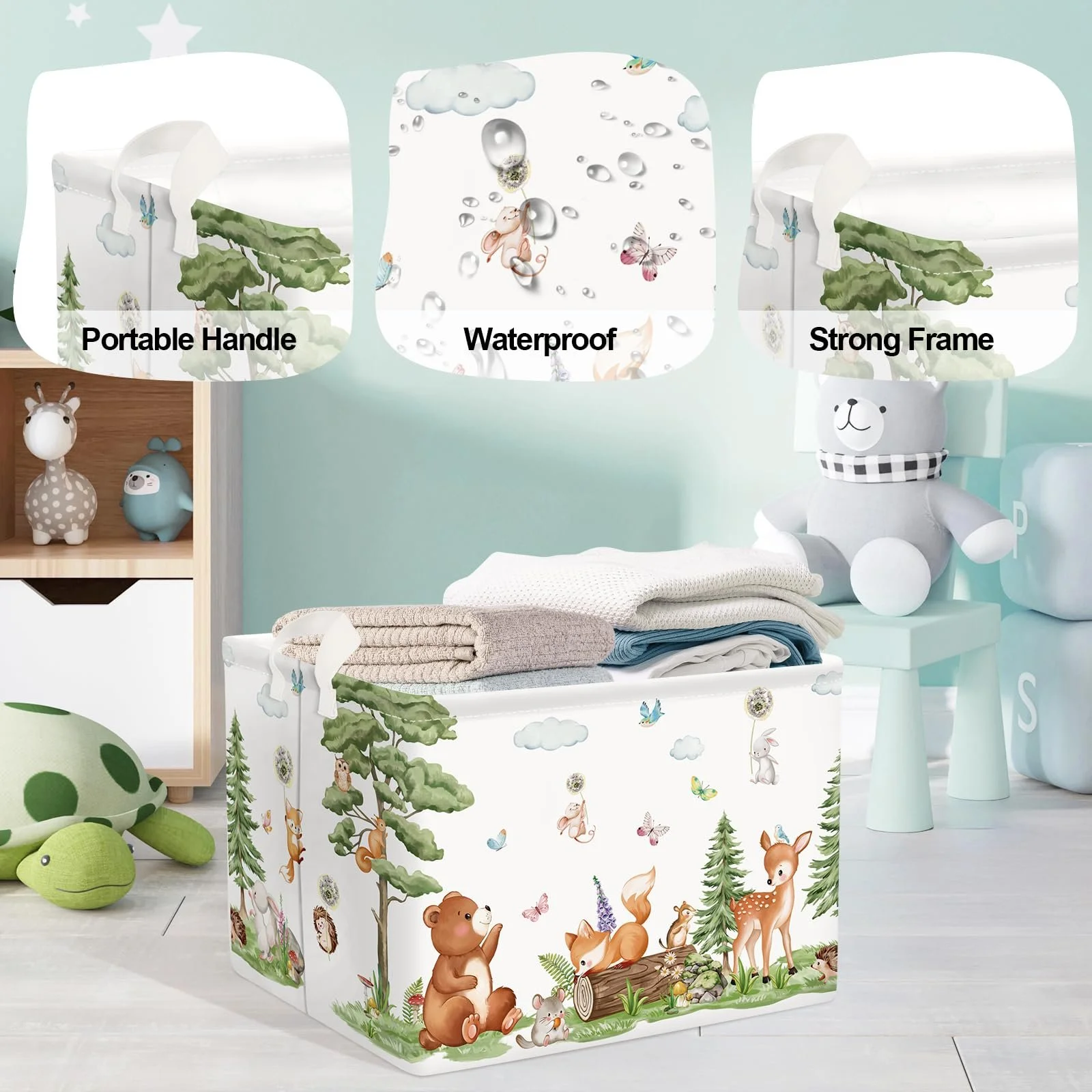 Корзина для игрушек HUUMONSS Детская Forest Animals Медведь Лиса Белка, 36 л, фото №4 Корзина для игрушек HUUMONSS Детская Forest Animals Медведь Лиса Белка, 36 л, фото №4