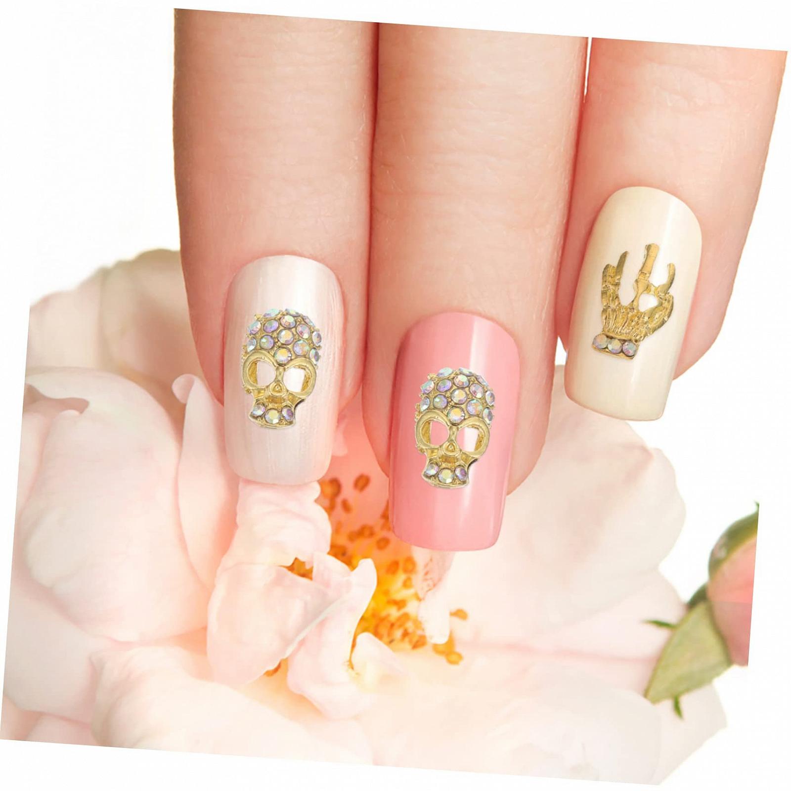 Стрази для нігтів Череп 3D Підвіски для нігтів Череп 160 шт, фото №6