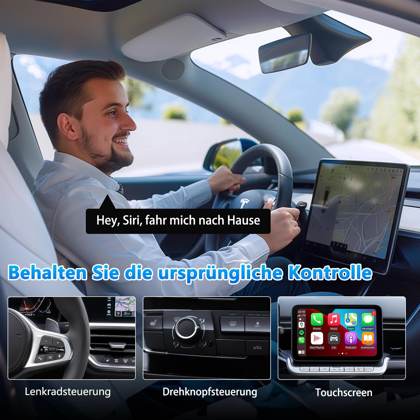 Бездротовий адаптер CarPlay для iPhone, Mini Carplay адаптер з дротового CarPlay на бездротовий, USB C/A Plug and Play стабільне автопідключення CarPlay, сумісний з iPhone iOS 10+ та автомобілями з CarPlay, фото №6