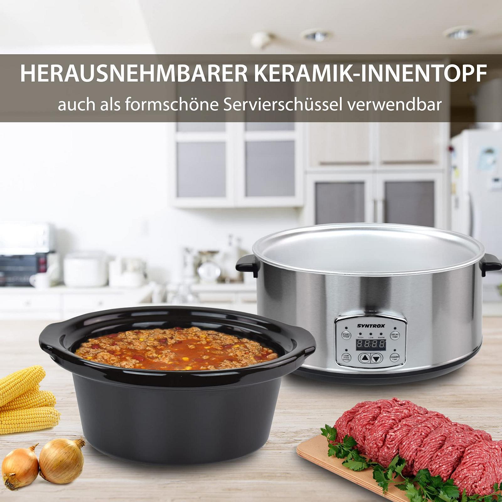 Скороварка Syntrox Germany на 6.5 л з 3 рівнями нагрівання та функцією підігріву 320 Вт, фото №5