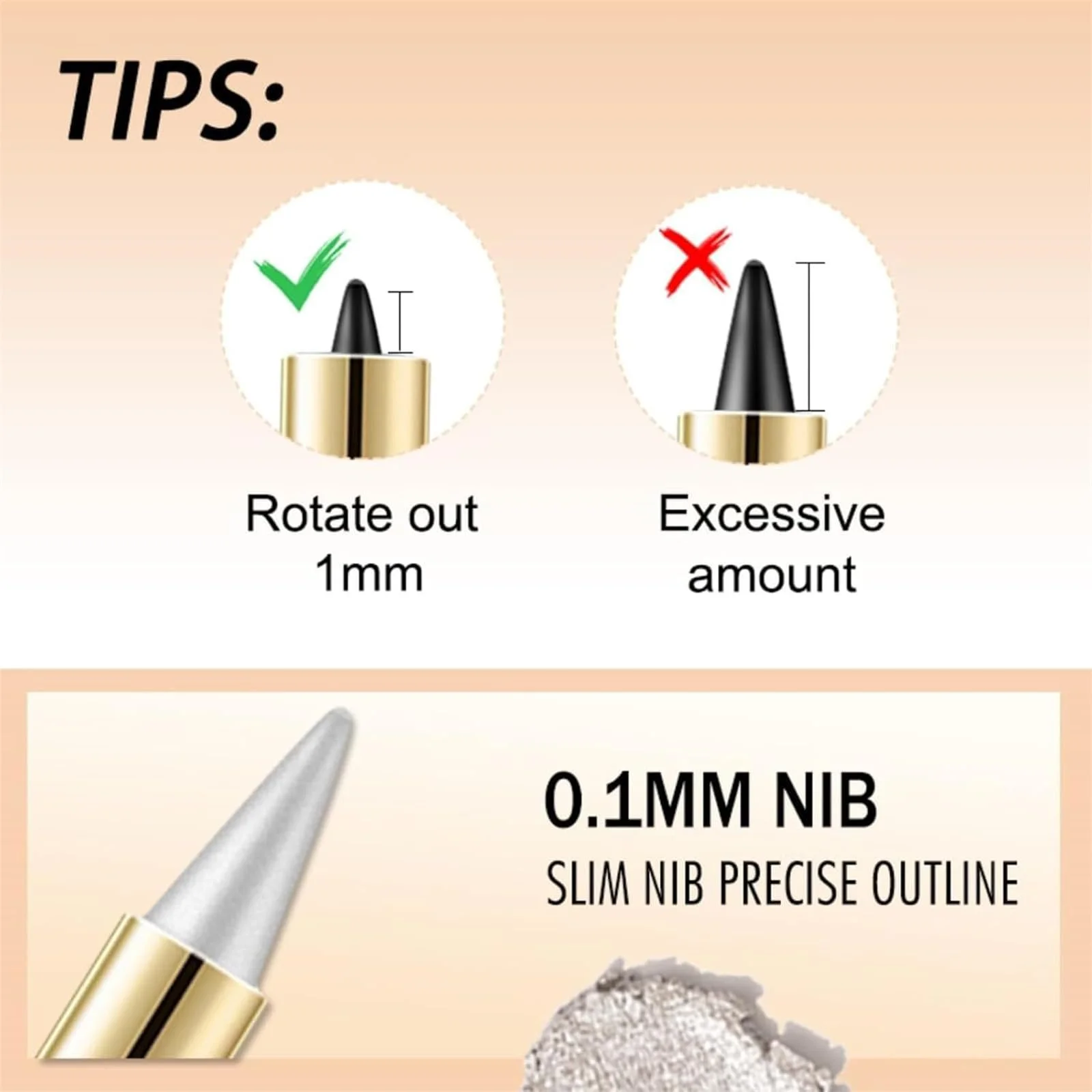 Гель-Олівець Ayky Long Wear Gel Eyeliner, чорний, фото №6 Гель-Олівець Ayky Long Wear Gel Eyeliner, чорний, фото №6