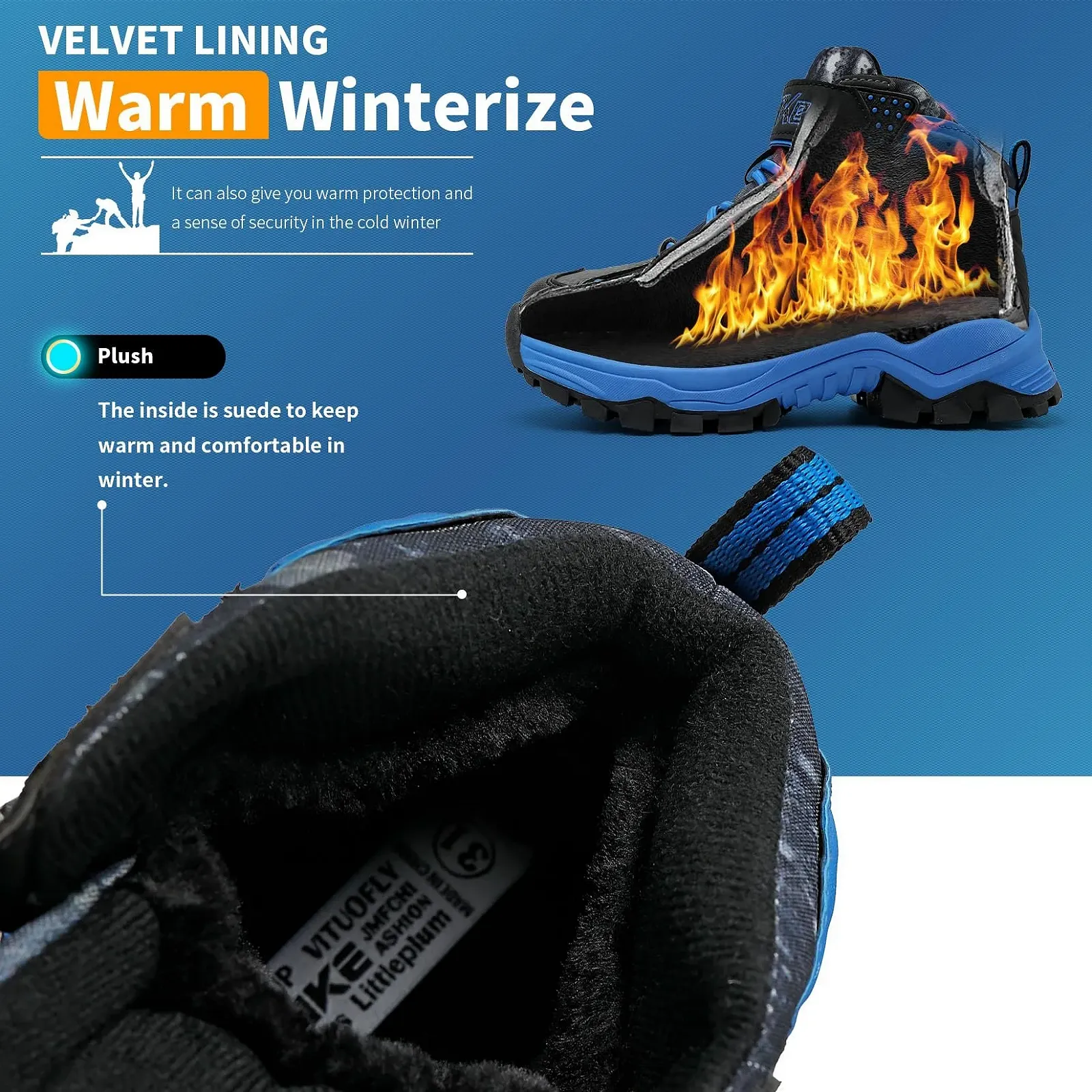 Черевики ASHION Зимові дитячі середні снігові утеплені, фото №2